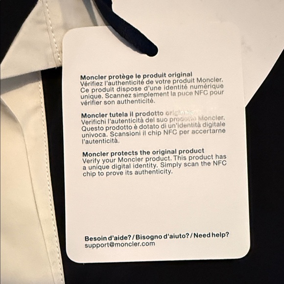 New Moncler Luxury Polo Manica Corta Shirt in Black and White - Picture 6 of 12